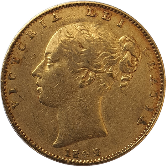 1842 Queen Victoria Shield Reverse Sovereign