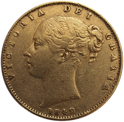 1842 Queen Victoria Shield Reverse Sovereign