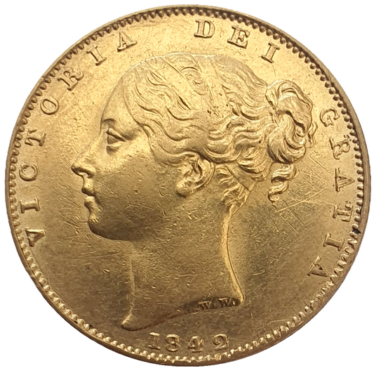 1842 Queen Victoria Shield Reverse Sovereign