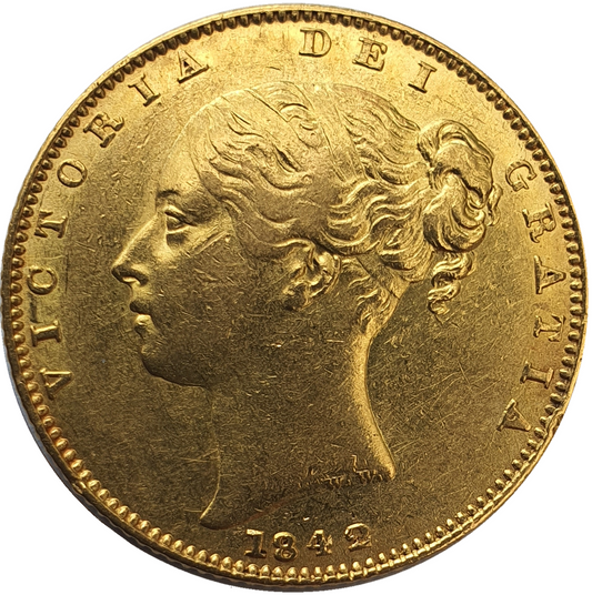 1842 Queen Victoria Shield Reverse Sovereign
