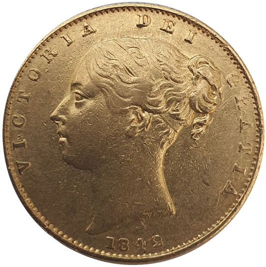 1842 Queen Victoria Shield Reverse Sovereign