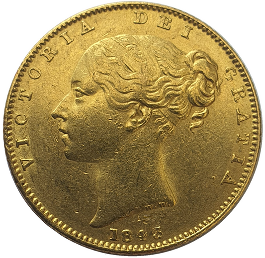 1843 Queen Victoria Shield Reverse Sovereign