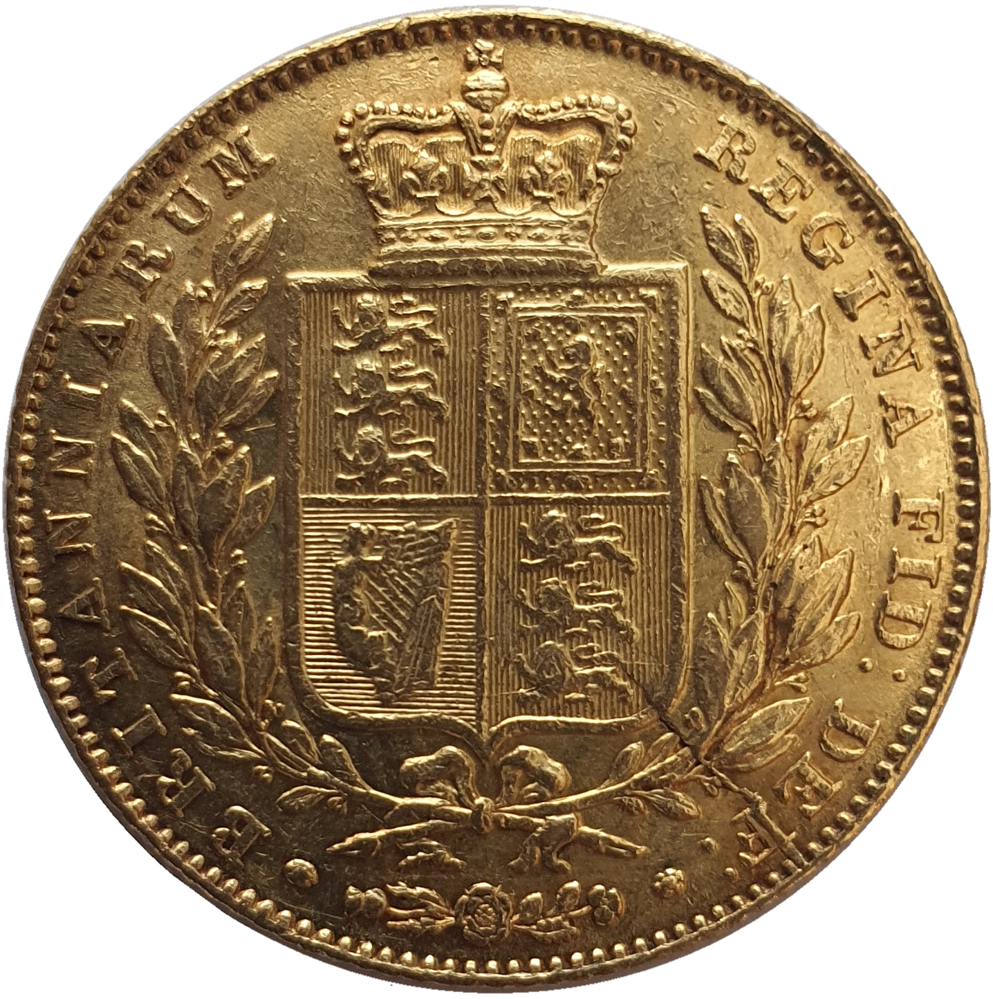 1843 Queen Victoria Shield Reverse Sovereign