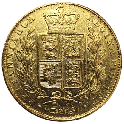 1843 Queen Victoria Shield Reverse Sovereign