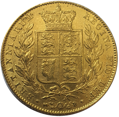 1843 Queen Victoria Shield Reverse Sovereign