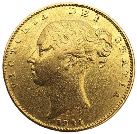 1844 Queen Victoria Shield Reverse Sovereign