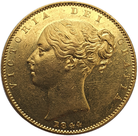 1844 Queen Victoria Shield Reverse Sovereign - Close Date