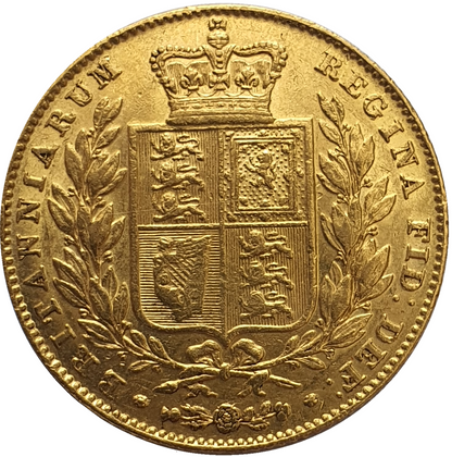 1844 Queen Victoria Shield Reverse Sovereign