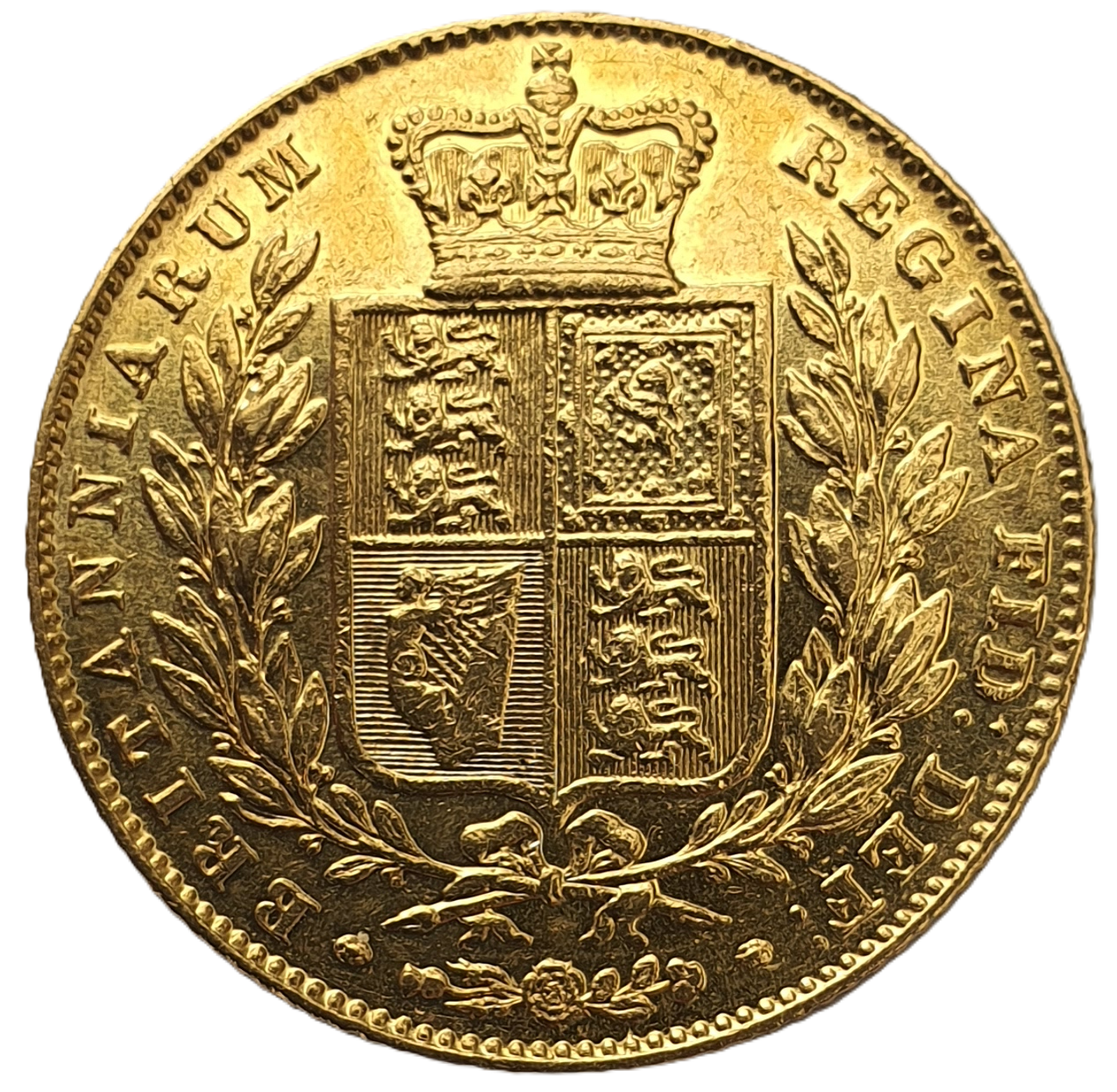 1844 Queen Victoria Shield Reverse Sovereign