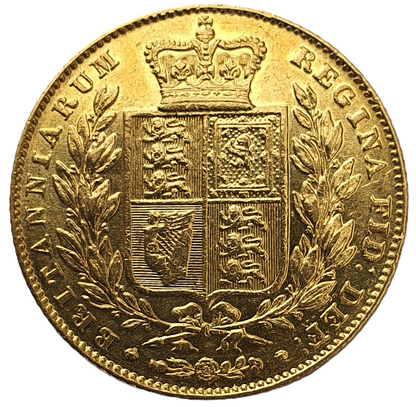 1844 Queen Victoria Shield Reverse Sovereign