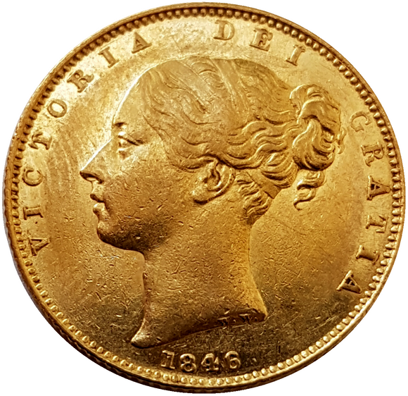 1846 Queen Victoria Shield Reverse Sovereign - Superb Example