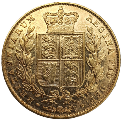 1846 Queen Victoria Shield Reverse Sovereign
