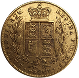 1847 Queen Victoria Shield Reverse Sovereign