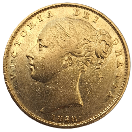 1848 Queen Victoria Shield Reverse Sovereign