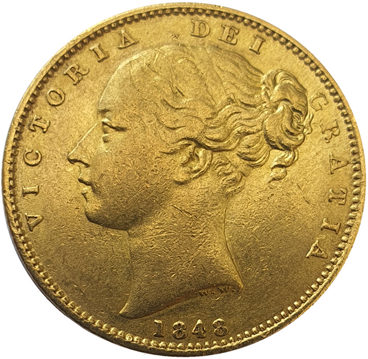 1848 Queen Victoria Shield Reverse Sovereign