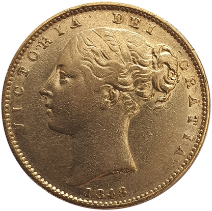 1848 Queen Victoria Shield Reverse Sovereign