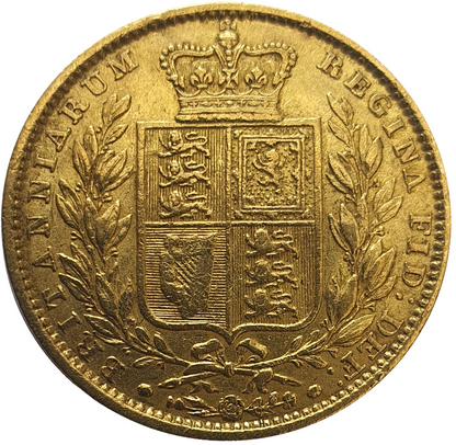 1848 Queen Victoria Shield Reverse Sovereign