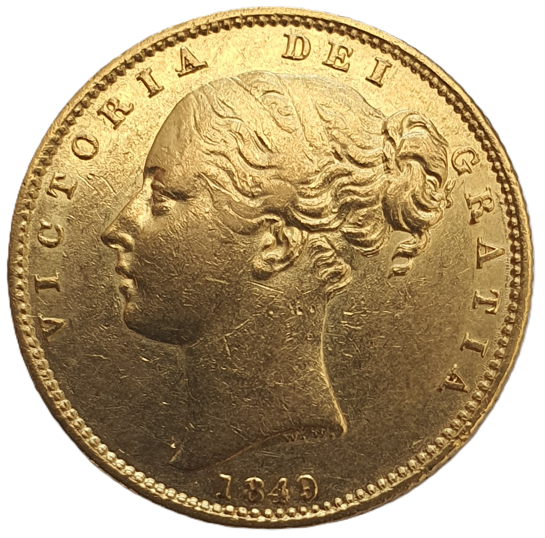 1849 Queen Victoria Shield Reverse Sovereign