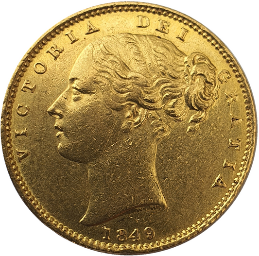 1849 Queen Victoria Shield Reverse Sovereign