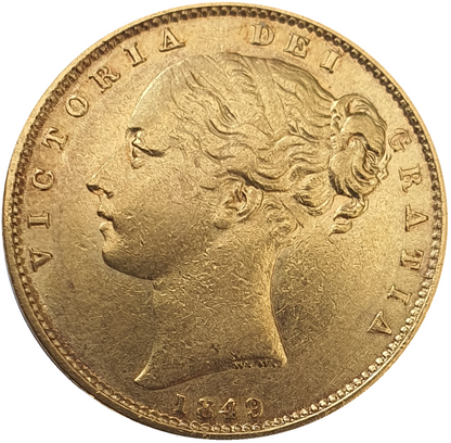 1849 Queen Victoria Shield Reverse Sovereign