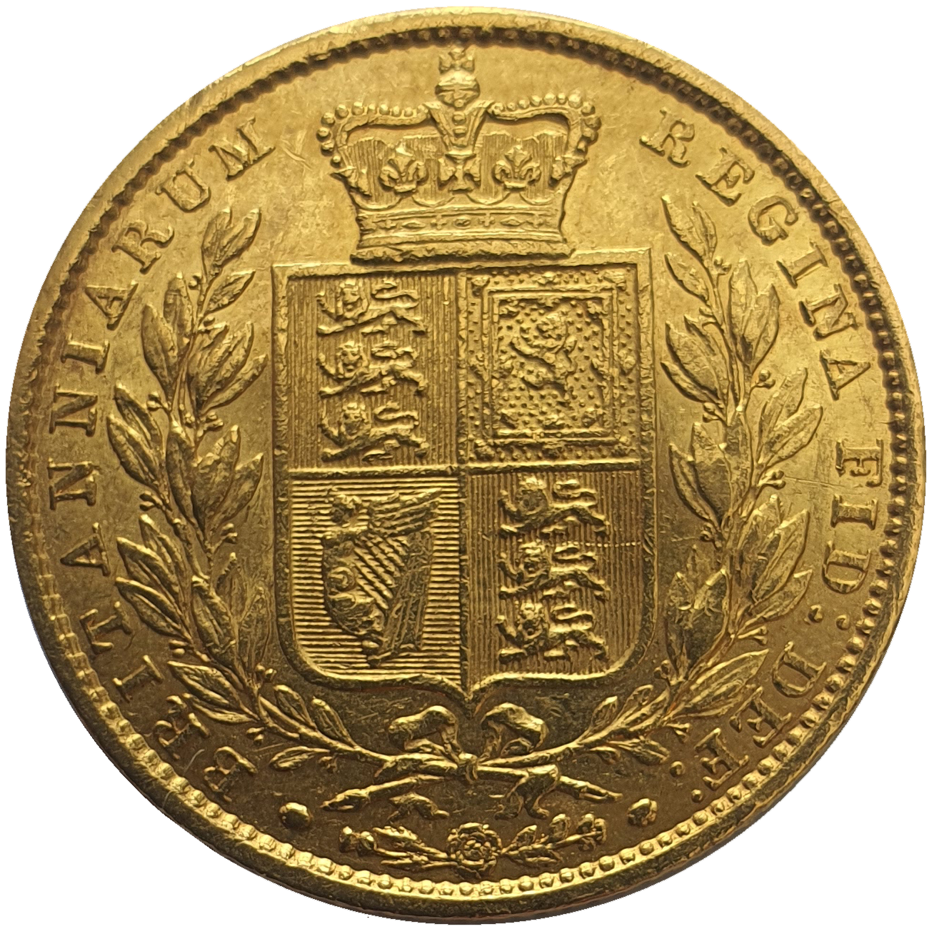 1849 Queen Victoria Shield Reverse Sovereign