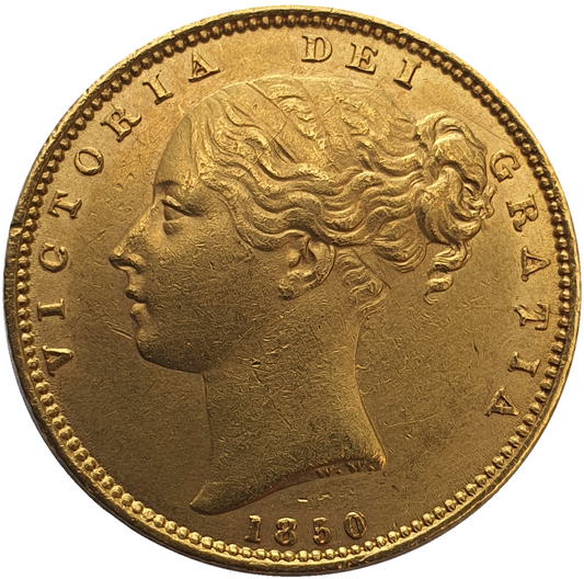 1850 Queen Victoria Shield Reverse Sovereign