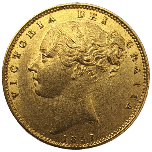 1851 Queen Victoria Shield Reverse Sovereign