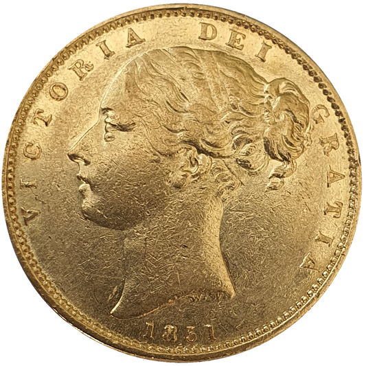 1851 Queen Victoria Shield Reverse Sovereign