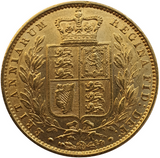 1853 Queen Victoria Shield Reverse Sovereign - RARE INCUSE DATE