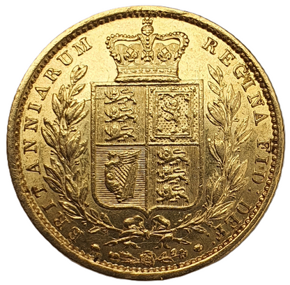 1855 Queen Victoria Shield Reverse Sovereign