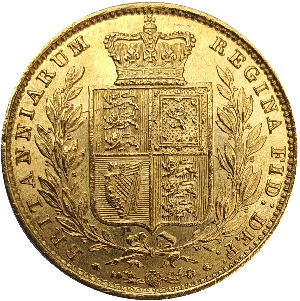 1855 Queen Victoria Shield Reverse Sovereign