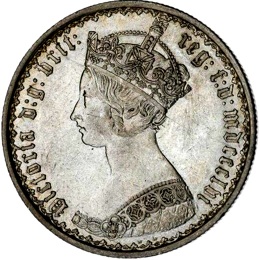 1856 Queen Victoria Florin, MDCCCLVI 'No Stop After Date'