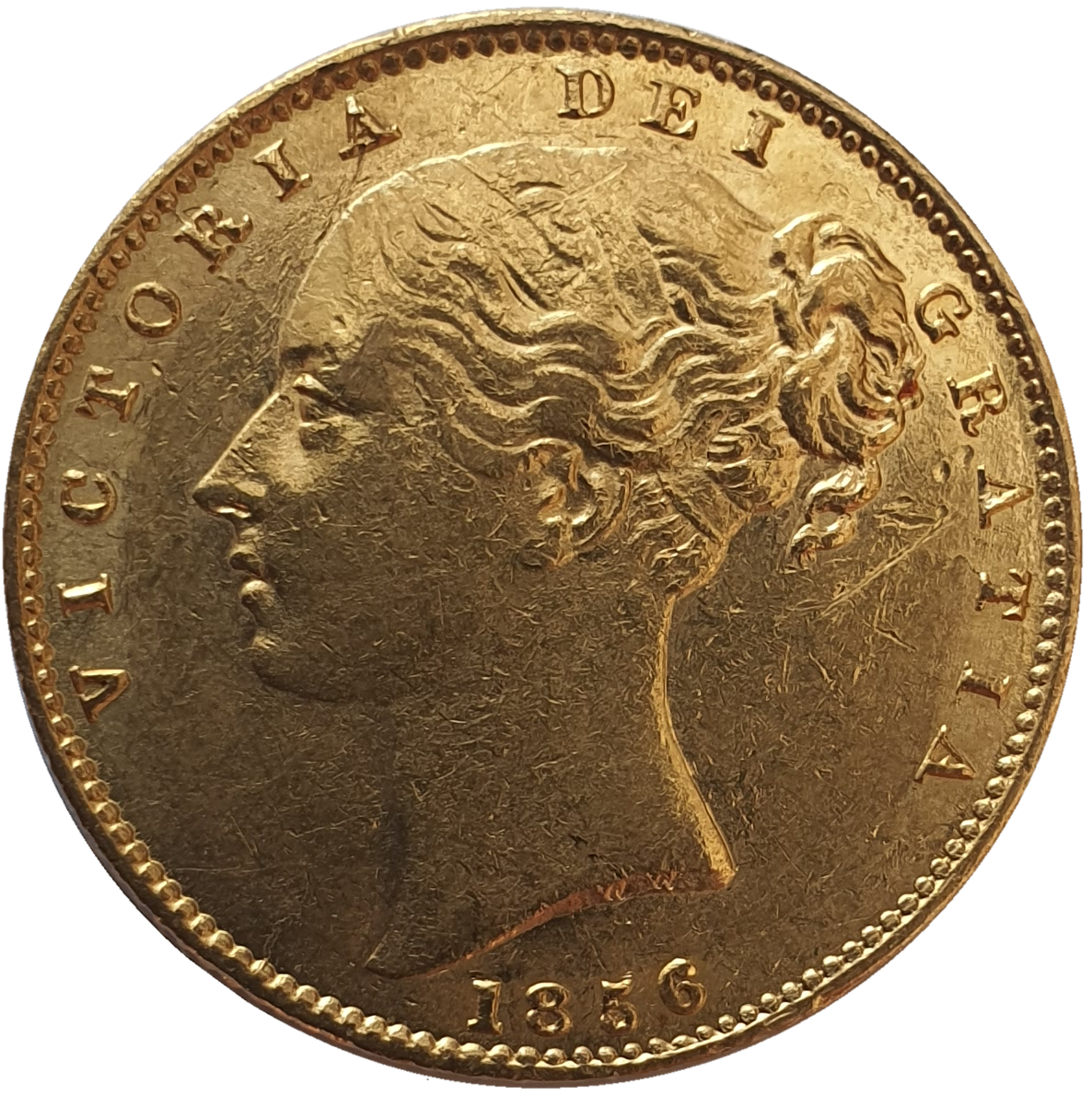 1856 Queen Victoria Shield Reverse Sovereign