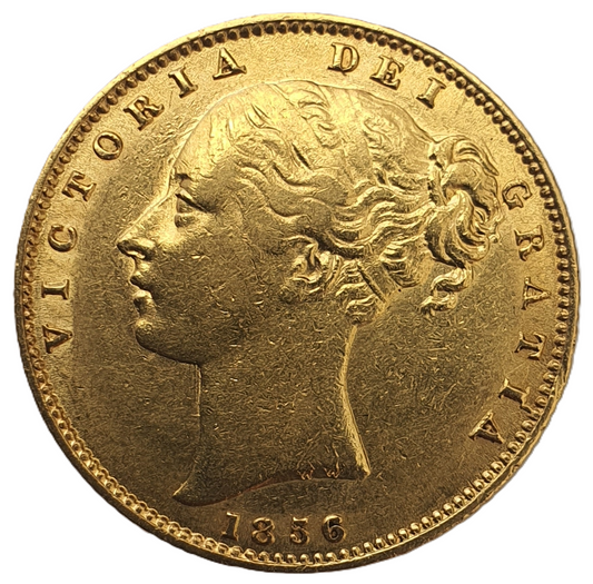1856 Queen Victoria Shield Reverse Sovereign