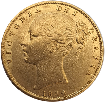 1856 Queen Victoria Shield Reverse Sovereign