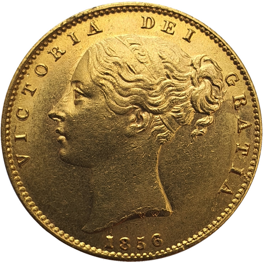 1856 Queen Victoria Shield Reverse Sovereign