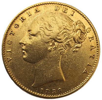 1856 Queen Victoria Shield Reverse Sovereign