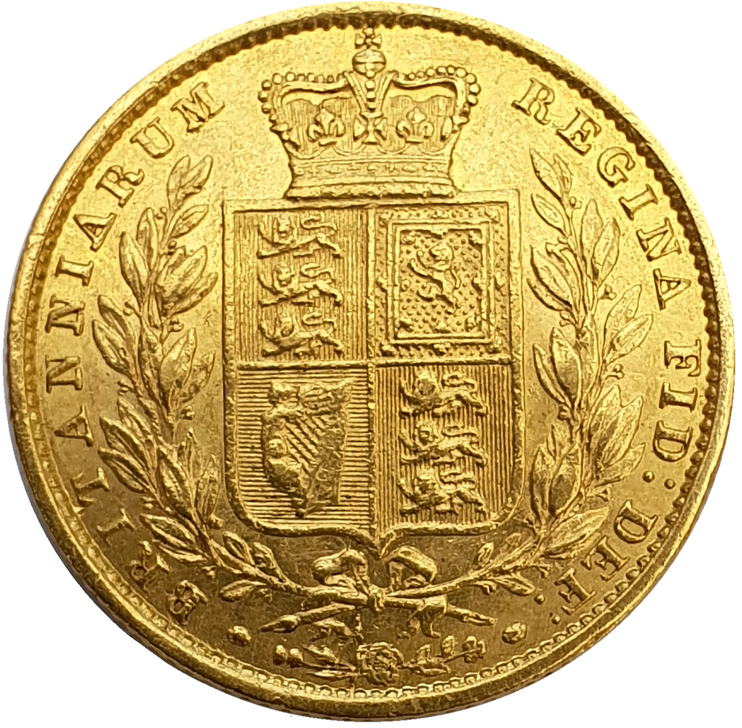1856 Queen Victoria Shield Reverse Sovereign