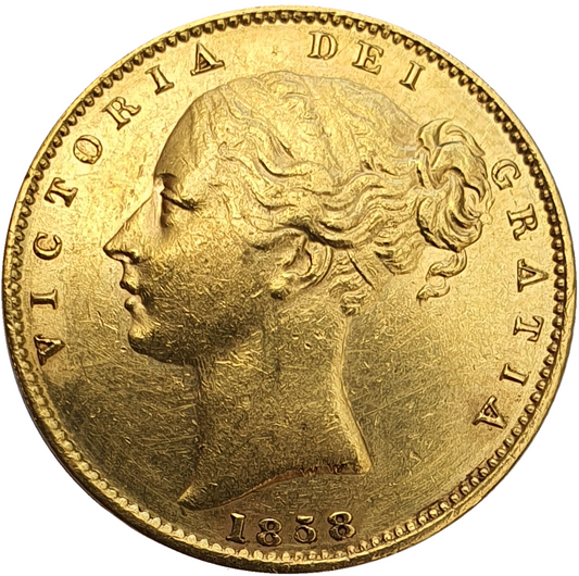 1858 Queen Victoria Shield Reverse Sovereign