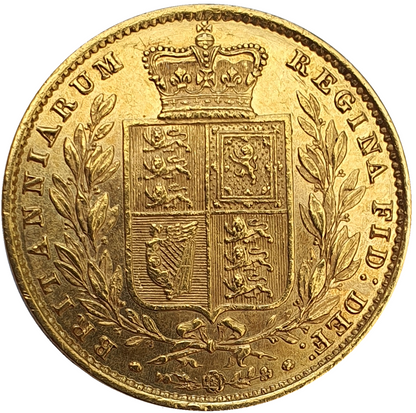 1858 Queen Victoria Shield Reverse Sovereign