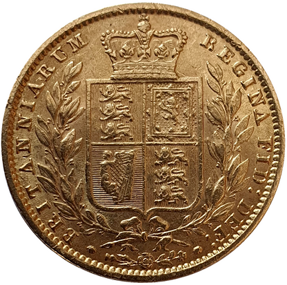 1861 Queen Victoria Shield Reverse Sovereign