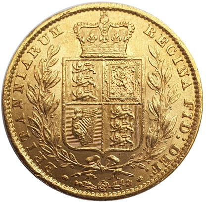 1861 Queen Victoria Shield Reverse Sovereign