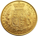 1862 Queen Victoria Shield Reverse Sovereign - Narrow Date