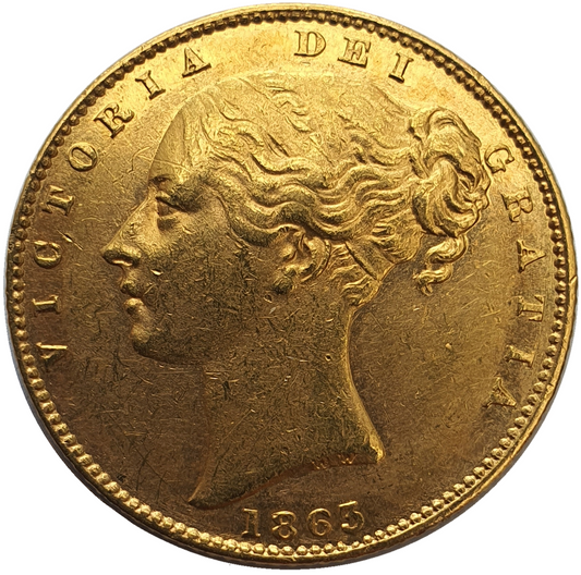 1863 Queen Victoria Shield Reverse Sovereign - No Die