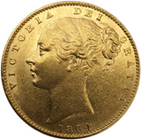 1864 Queen Victoria Shield Reverse Sovereign - #Die No62