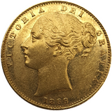 1866 Queen Victoria Shield Reverse Sovereign - #Die No46