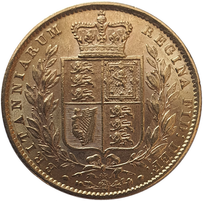 1871 Queen Victoria Shield Reverse Sovereign - Die #48