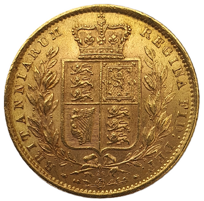 1871 Queen Victoria Shield Reverse Sovereign - Die #26