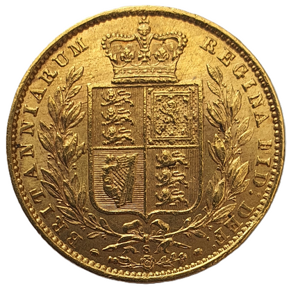 1871-S Queen Victoria Shield Reverse Sovereign
