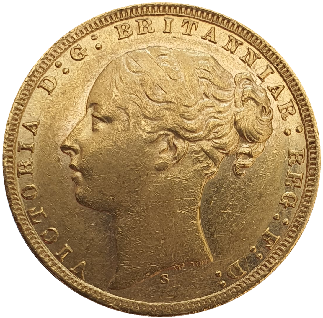 1871 Queen Victoria Young Head Gold Sovereign (Sydney)